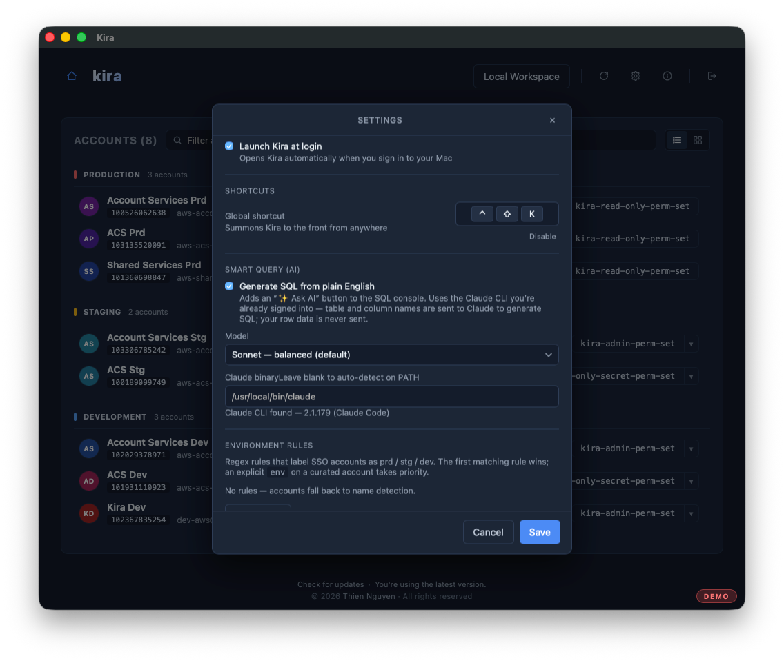 Bật tính năng Ask AI trong Settings
